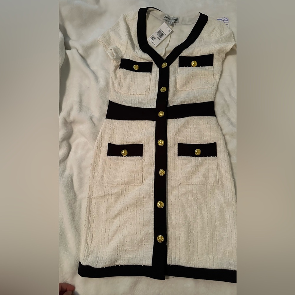 Almost Famous Black and Cream Kids Dress
